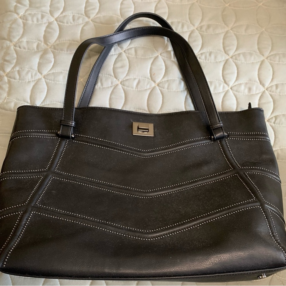 Cute Black Tote, Laptop Bag Great Condition, Appx 12X6X18